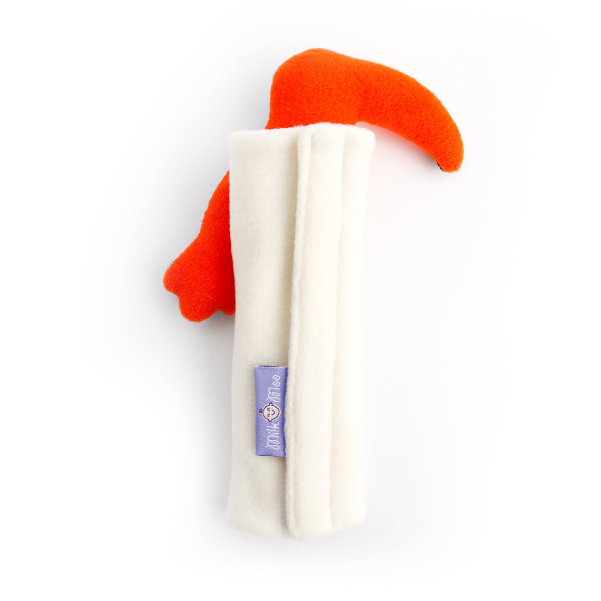 Milk&Moo Flying Toucan Gurtpolster für Kindersitz, aus weichem Polyester Samt, in buntem Design, ideal für Kinder von 0 Monaten an.